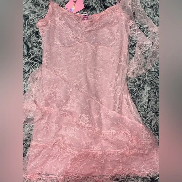 Sugar Thrillz Pink Jellyfish lace babydoll Dress - Picture 2 of 9